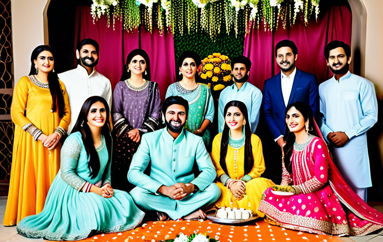 **

"A vibrant Pakistani wedding scene, fully clothed guests in traditional attire (shalwar kameez, lehenga), joyful celebration with bright colors and floral decorations, delicious biryani and sweets displayed, appropriate content, safe for work, professional photography, perfect anatomy, natural proportions, family-friendly."

**
