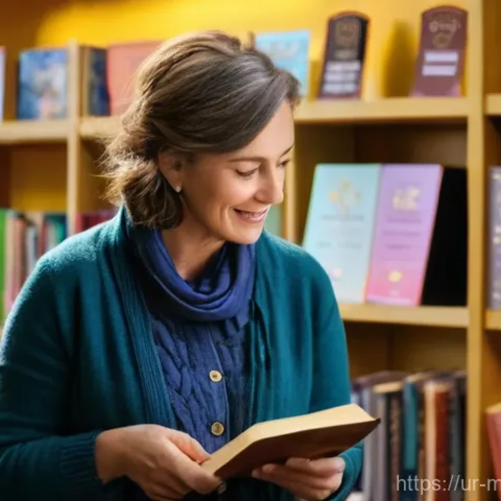 이메일 자동화와 고객 반응 분석 기법 - **Prompt:** A warm and inviting scene inside a local, independent bookstore. A friendly, middle-aged...