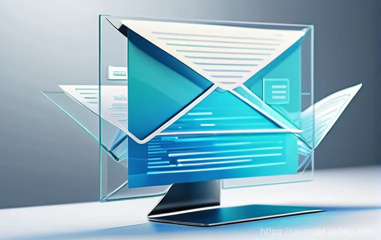 이메일 사용자 경험을 개선하기 위한 자동화 - **"The Calm and Organized Digital Workspace"**
    A serene, brightly lit home office setup. A young...