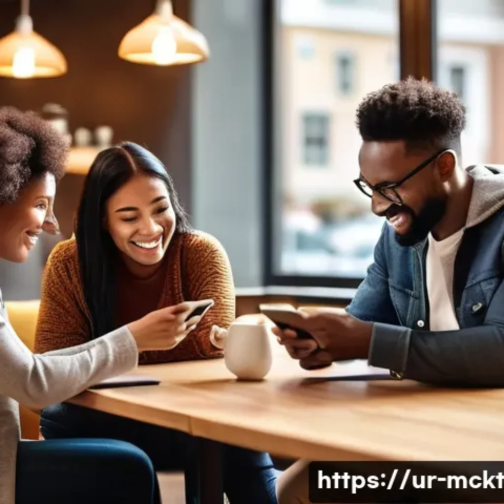 이메일 마케팅 자동화와 고객 경험 - **Personalized Customer Connection:** A diverse group of people, representing various ages and backg...