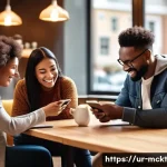 Home 18 이메일 마케팅 자동화와 고객 경험 - **Personalized Customer Connection:** A diverse group of people, representing various ages and backg...