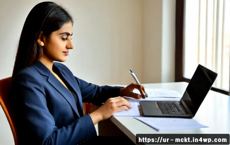 이메일 마케팅 자동화의 도전 과제 - Photorealistic modern office in Lahore, a Pakistani marketing professional in modest business attire...